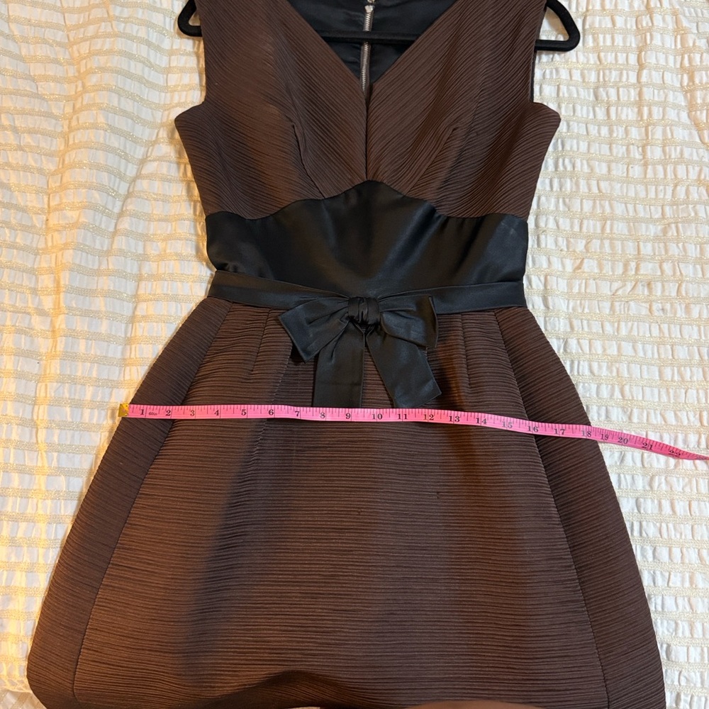 Adele Simpson Vintage Elegant Brown Sleeveless Dr… - image 5